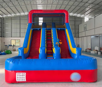 Neues Design Riesige Kommerzielle Aufblasbare PVC-Wasserrutsche mit Individuellem Logo und Anpassbarer Größe für Kinderspielplätze