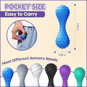 Autismo TDAH Niños Calmante Flexible Sensorial Ansiedad Alivio Texturizado Estrés <span class=keywords><strong>Fidget</strong></span> Juguetes Adultos Palo Sensorial - Product Image 2