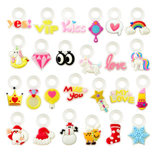 Regalo Promocional, Bonito Colgante de PVC Suave con Diseño de Vaquera Rosa, Cordón para Teléfono, Coletero Desmontable, Coleteros en Espiral Impermeables para DIY - Product Image 3