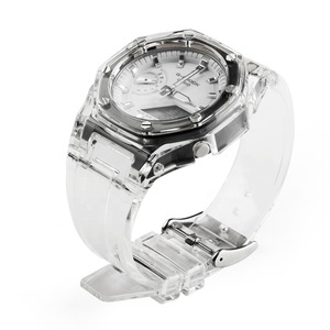 Boîtier de montre en cristal de <span class=keywords><strong>GMA</strong></span>-<span class=keywords><strong>S2100</strong></span> avec kit de mod de bracelet en caoutchouc de silicone transparent pour remplacement de modification <span class=keywords><strong>GMA</strong></span>-<span class=keywords><strong>S2100</strong></span> bracelets de montre - Product Image 5
