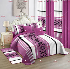 Ensemble de couette 12 pièces avec rideaux Couvre-lit King Size avec rideaux assortis - Product Image 3