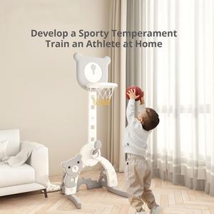 <span class=keywords><strong>Mini</strong></span> panier de basket pour enfants, support réglable en hauteur, fixation murale par ventouse, pliable, intérieur/extérieur, jouet sportif en plastique pour enfants - Product Image 2