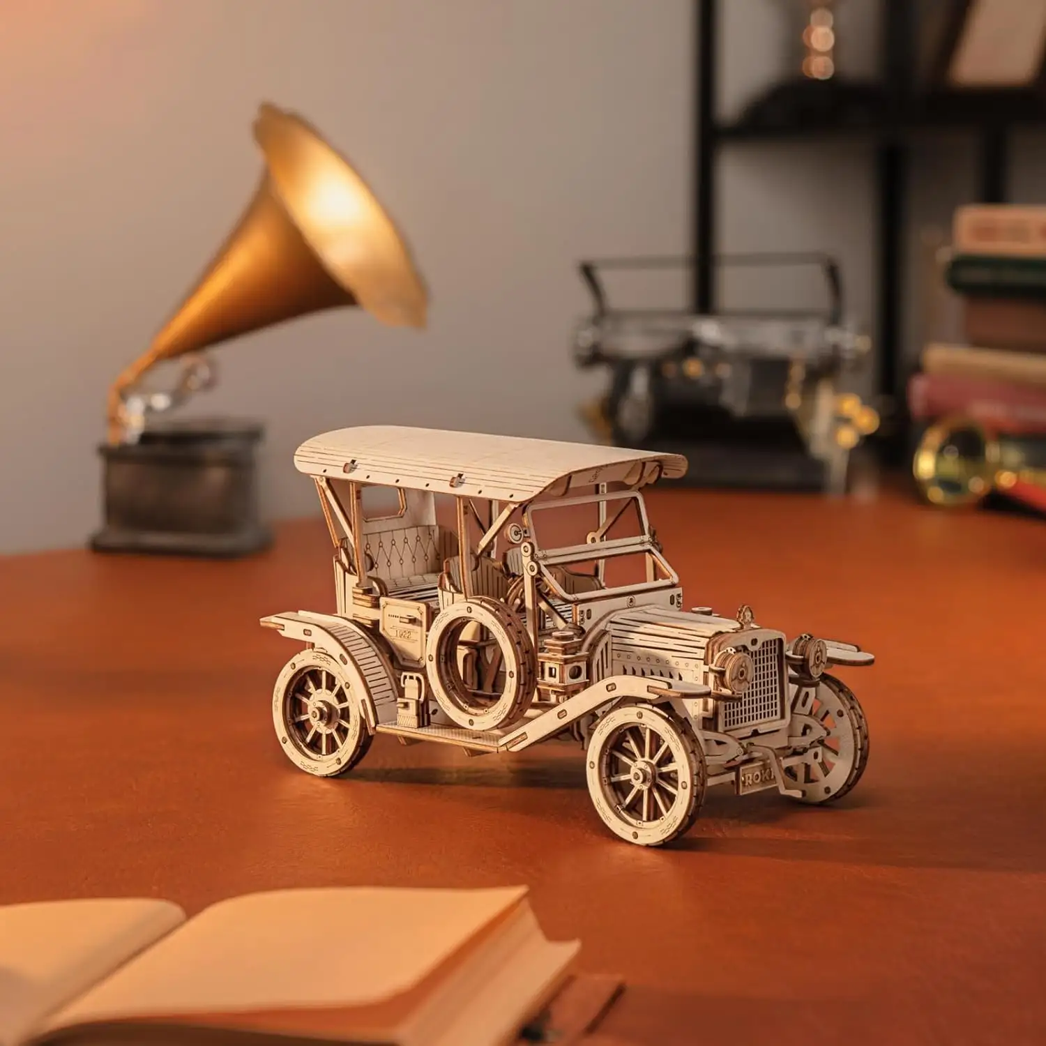 3D-Wooden-Puzzle-Modell Auto-Bausätze für Erwachsene, Auto-Modell-Bausatz 395-teilig Holzhandwerk-Hobby-Geschenk für Jugendliche Männer Frauen