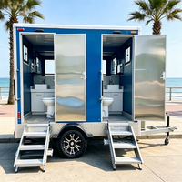 Cabine de toilettes industrielle conteneurisée à assemblage rapide, WC public mobile, unité d'assainissement extérieure écologique pour parc municipal