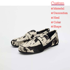 Fabricant personnalisé 2026 automne nouveau décontracté Vintage mocassins femmes chaussures plates simples en cuir véritable cheval fourrure <span class=keywords><strong>mocassin</strong></span> tendance - Product Image 2