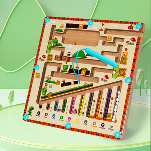 <span class=keywords><strong>Giochi</strong></span> Educativi <span class=keywords><strong>Montessori</strong></span> in <span class=keywords><strong>Legno</strong></span> Unisex per Bambini 4-6 Anni, Gioco del Labirinto con Perline, Sfide Cognitive <span class=keywords><strong>di</strong></span> Logica e Numerazione - Product Image 3