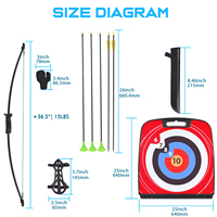 Arc à poulies OEM personnalisé pour jeunes avec flèches à ventouse, boîte de cibles en PP pour le tir des enfants, ensemble d'arc et de flèches recurve démontable