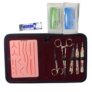 Coussin de simulation cutanée en silicone de haute qualité, réutilisable, kit de suture chirurgical en acier inoxydable pour la formation médicale - Product Image 1