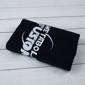 Serviette de sport/fitness personnalisée en coton 100% certifié OEKO-TEX, écologique, couleur unie, avec logo brodé - Product Image 4