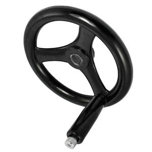 Volante de 3 Radios Negro de 18 mm <span class=keywords><strong>x</strong></span> 200 mm con Mango Giratorio - Product Image 1