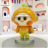 Harsen cartoon astronaut fruit mascotte sculptuur |   Op maat gemaakte karakterbeeldjes voor thuisdecoratie, hars ambachten