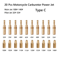 Carburateur de moto, jet principal de buse principale à pilote lent pour carburateur KEIHIN MIKUNI KOSO OKO PWK PE PWM, 20 pièces