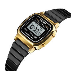 Venta 1901 1252 reloj SKMEI Cadena de mano digital relojes de lujo para damas oro rosa Delgado logotipo personalizado para chicas hermosas - Product Image 6