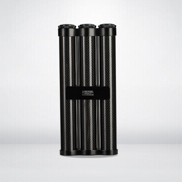Carbon Fiber Pattern Metal Aluminum Tube Portable Three Pack Cigar Moisturizing Tube
