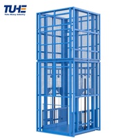 Monte-charge à rail de guidage robuste 1000 kg, élévateur de marchandises hydraulique en acier durable, ascenseur vertical industriel pour entrepôt