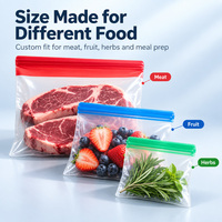 Sacs en PET Mylar personnalisés scellés sur 3 côtés, imprimés en héliogravure, de qualité alimentaire, pour la conservation des fruits, légumes, viandes et lait au réfrigérateur