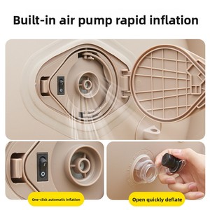 Ghế sofa hơi bơm hơi phủ nhung PVC bán trực tiếp từ nhà máy, gấp gọn, tiện dụng, di động, dùng làm đệm hơi tại nhà, phòng khách, bán buôn - Product Image 4