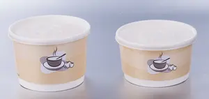 Tek kullanımlık baskılı sıcak çorba kağıt kase