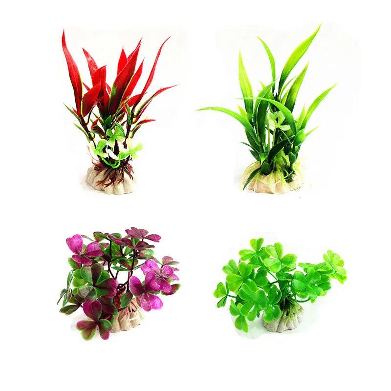 Wholesale Aquatic Artificial Small Plastic Plants Fish Aquarium Decoration