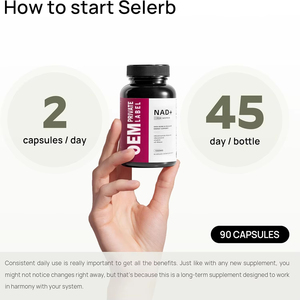 NAD+ avec étiquette personnalisée, végétalien, 1000 mg, capsules de NAD+, complément alimentaire, mélange de nicotinamide coenzyme Q10, capsule pour femmes - Product Image 2