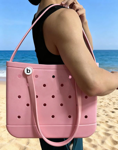 Bolsa de Praia de Borracha <span class=keywords><strong>EVA</strong></span> com 3 Alças, Impermeável, para Viagem, Mulheres, Verão, Bolsa de Praia Lavável, Bolsa de Mão Aberta - Product Image 3