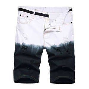 2026 Best Selling High Quality Jeans <b>Shorts</b> Custom Made Comfortable Martial Arts Wear <b>Men</b> Jeans <b>Shorts</b> <b>Black</b> White - Product Image 1