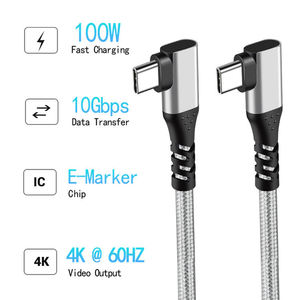 Cable de Datos USB C de 100W con Trenzado de Nailon, Carga Rápida, Doble Tipo-C a Tipo C, Cable USB 3.1 para Computadora e Impresora - Product Image 5