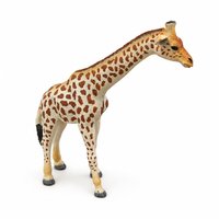 Figurine de girafe réaliste en PVC écologique marron-crème 13,5x4x14,7 cm, jouet éducatif, décoration de bureau, 3 ans et plus, unisexe