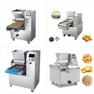 Mesin pembuat biskuit otomatis, mesin pembuat biskuit dan kukis gandum dengan mesin kemasan