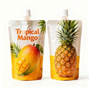 Printed Salad Juice Nozzle Stand up Pouch Inner Aluminum Moisture & Leak <b>Proof</b> Food Grade Packaging Plastic Mylar Liquid Bag - Product Image 1