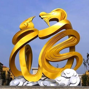 Escultura de Dragón Grande de Acero Inoxidable Pulido S019, Arte Metálico Moderno para Exteriores, para Plazas Comerciales y Entradas de Hoteles - Product Image 5