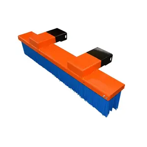 TDF Snow Removal Brush Forklift Brush Poly Steel Wire Wafer Sweeping Snow Broom Tractor Mounted Road Sweeper Cleaning Brush