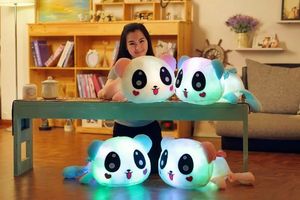 Jouet en peluche panda écologique avec broderie personnalisée, veilleuse LED avec <span class=keywords><strong>musique</strong></span> pour cadeau de la Saint-Valentin - Animal en peluche anti-stress - Product Image 2