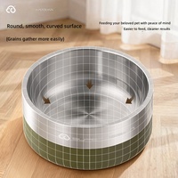 Grenzüberschreitender 304 Edelstahl-Futternapf für Haustiere, rutschfest, kippsicher, doppelwandiges Design für Katzen und Hunde, Wasser und Futter, hergestellt in Zhongshan