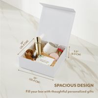 Neues Design Premium Brautjungfer Geschenk box Weißgrün Gold Akzent Ideal für Hochzeits vorschlag Party Favor Präsentation