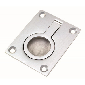 Tirador de Anillo Empotrado Moderno de Latón Oculto para Muebles de Cocina, Armarios y Puertas Correderas - Product Image 1