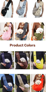 Adjustable <strong>Puppy</strong> Dog Pet <strong>Carrier</strong> Hand-Free <strong>Sling</strong> Tote Padded Strap Portable Breathable Messenger Bag Front Pocket for Dogs Cats - Product Image 2