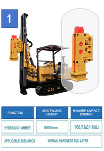 Mesin sekrup tanah tenaga surya efisiensi tinggi pompa roda gigi mesin Diesel dan Motor untuk dijual pengemudi tumpukan tenaga surya Crawler - Product Image 3