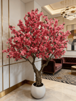 Arbre de cerisier artificiel réaliste personnalisable tendance Tik Tok Ins FB avec pot - pour la décoration intérieure, les espaces commerciaux, les designers d'intérieur