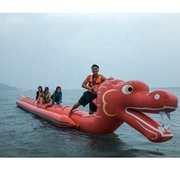 Bateau de ponton gonflable remorquable, prix d'usine, pour Jet Ski, Tube de Ski gonflable Dragon Boat