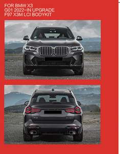 Kit carrosserie pour BMW X3 G01 2022-en, mise à niveau F97 X3m Lci, kit carrosserie pour BMW X3 G01 2022-en, mise à niveau F97 X3m Lci - Product Image 2