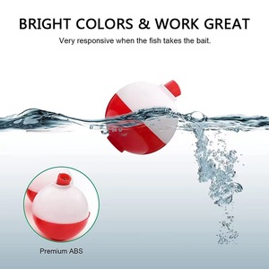 Alpha Fishing Accessories <strong>Red</strong> and White Color Round Fishing Bobber Buoy <strong>Float</strong> Sea Fishing Plastic <strong>Floats</strong> - Product Image 3