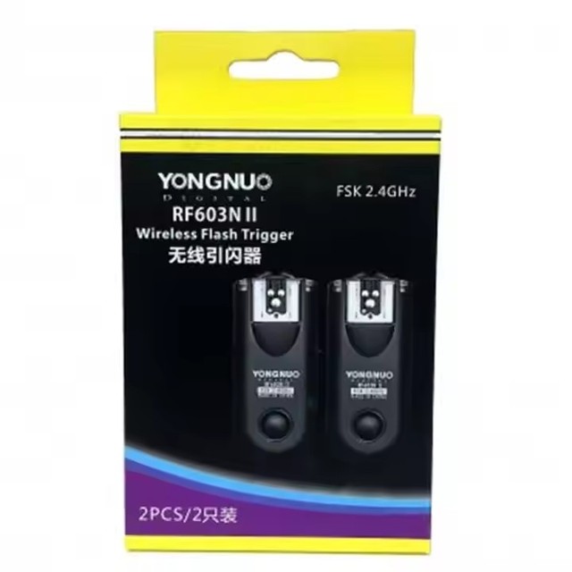 Yongnuo RF-603 C II RF603-C II Wireless Flash Trigger/Remote for Canon 2.5mm Connection 100D 600D 1000 60D 70D 80D G12 G15 G16