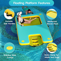 Bateau gonflable publicitaire extérieur personnalisé en PVC écologique, ponton flottant latéral en Drop Stitch pour île aquatique
