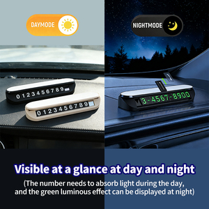 Tarjeta Luminosa Temporal para Estacionamiento de Coche, Placa con Número de Teléfono, Adhesivo para Coche, Accesorios para Automóvil - Product Image 2