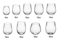 Verre à vin sans pied en plastique blanc BOVON 8oz 12oz 16oz, résistant aux hautes températures, minimaliste, pour whisky, bière