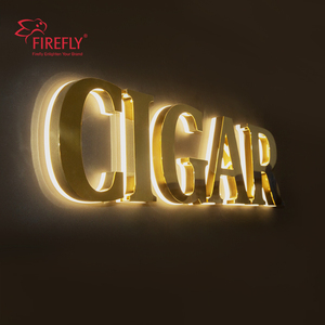 Tùy chỉnh <span class=keywords><strong>Backlit</strong></span> mạ điện dấu hiệu Vàng logo công ty dẫn đăng ký thép không gỉ trong nhà ngoài trời cửa hàng kinh doanh signage - Product Image 5