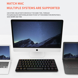 Leaven K28 RGB Bàn Phím Cơ Khí Dual-Chế Độ Bluetooth + Type-C 61-Key Giao Diện Chơi Game Đầy Đủ Phím Va Chạm Miễn Phí USB Sản Phẩm Mới - Product Image 4