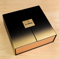 Boîte cadeau de luxe personnalisée avec estampage en relief, design à rabat, boîte portable à double ouverture en forme de livre pour thé - Emballage de boîtes cadeaux vides pour vin