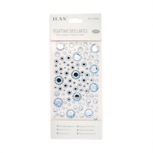 Ilan Adesivi Brillanti 3-18mm Bianchi 120 Pezzi per Decorazioni Artigianali - Product Image 1